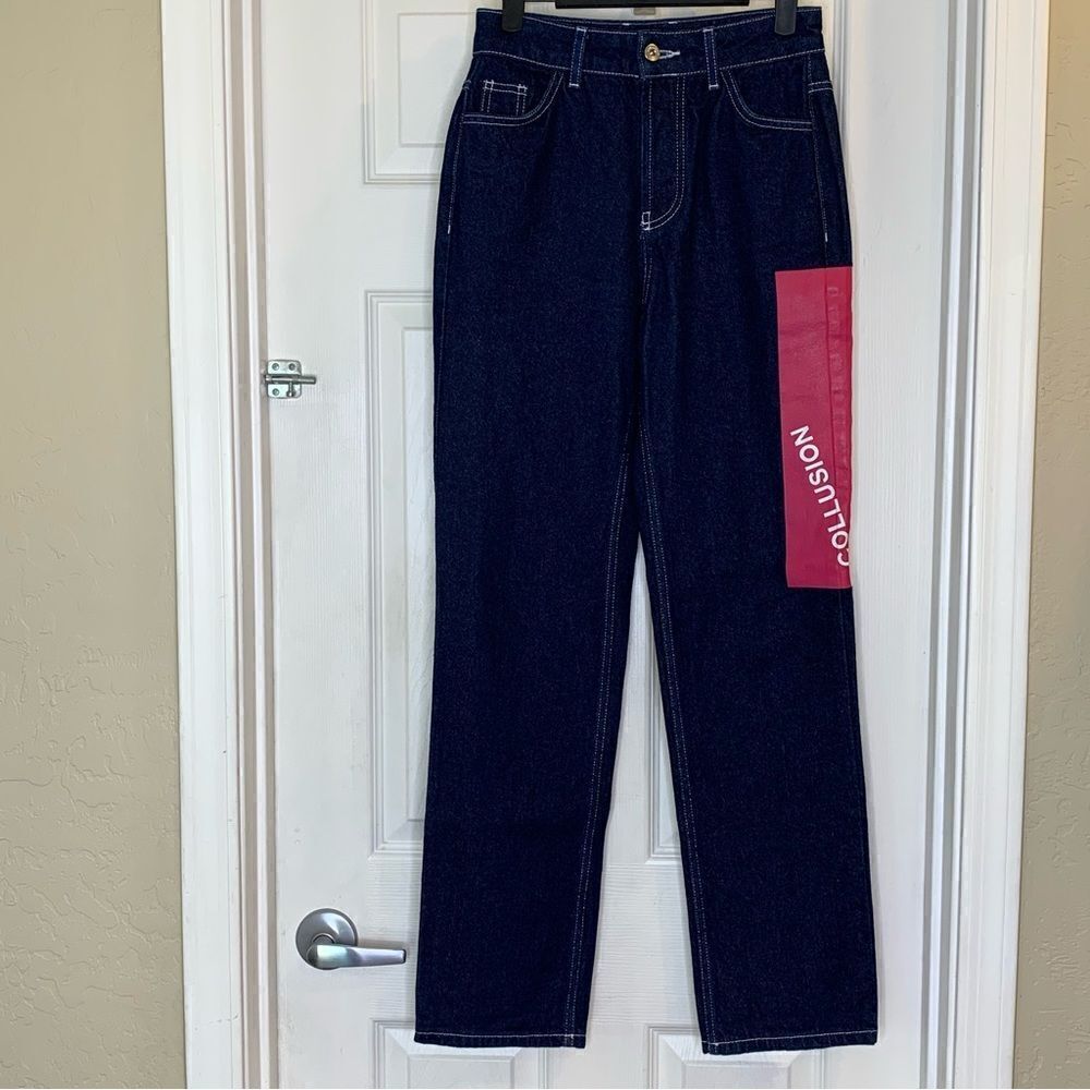 Collusion by ASOS  Dark Wash 90’s Baggy Jeans Ultra High Waisted Size 26